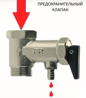 Предохранительный клапан для бойлера - работа.