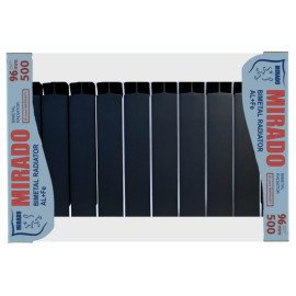 Радіатор біметалічний у зборі MIRADO 96/500 10 секцій graphite