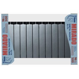 Радіатор біметалічний у зборі MIRADO 96/500 10 секцій silver