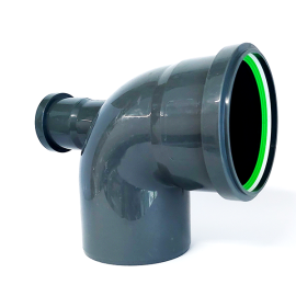 Відвід з патрубком каналізаційний ASG NANO HTR 110/50 45°х90° назад Відвід з патрубком каналізаційний ASG NANO HTR 110/50 45°х90° назад