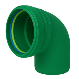 Колено канализационное наружное ливневое ASG R Line PP 110x15°
