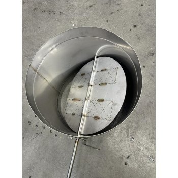 Кагла (шибер, заслонка) для дымохода из нержавейки одностенная Ø 100 мм толщина стенки 1 мм сталь AISI304