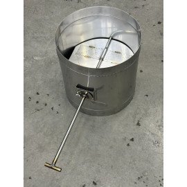 Кагла (шибер, заслонка) для дымохода из нержавейки одностенная Ø 100 мм толщина стенки 0.8 мм сталь AISI304