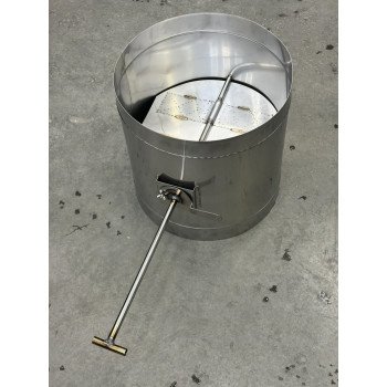 Кагла (шибер, заслонка) для дымохода из нержавейки одностенная Ø 100 мм толщина стенки 1 мм сталь AISI304