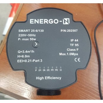Насос циркуляционный ENERGO-N SMART 25-6 130 высокоэффективный Насос циркуляционный ENERGO-N SMART 25-6 130 высокоэффективный