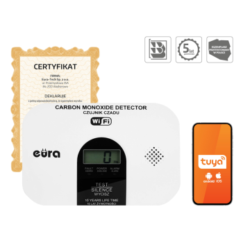 Детектор | сигнализатор угарного газа WI-FI EURA CD-53A2v5300-TY/B
