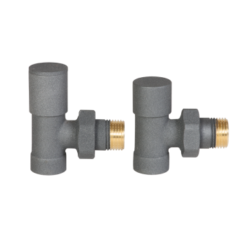 Комплект радиаторных кранов графіт Invena 1/2х1/2 CZ-32-K15