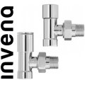 Комплект радиаторных кранов хромированный Invena 1/2х1/2 CZ-30-K15