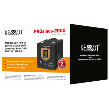 Источник бесперебойного питания KEMOT PROsinus-2000 12V 2000/1200Вт Источник бесперебойного питания KEMOT PROsinus-2000 12V 2000/1200Вт