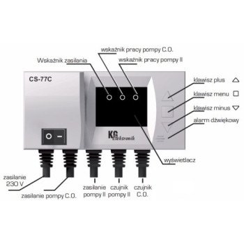 Контролер для двох насосів (опалення + ГВП) KG-ELEKTRONIK CS-77C Контролер для двох насосів (опалення + ГВП) KG-ELEKTRONIK CS-77C