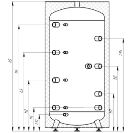 Буферная емкость 200 литров KHT PS-00-200-GP-PU Буферная емкость 200 литров KHT PS-00-200-GP-PU