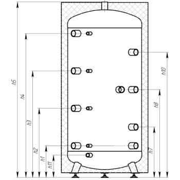 Буферная емкость 200 литров KHT PS-00-200-GP-PU Буферная емкость 200 литров KHT PS-00-200-GP-PU