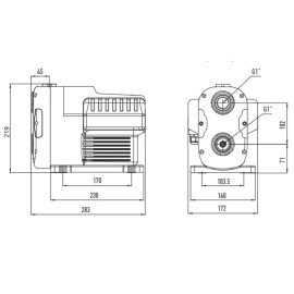 Насосна станція для води енергозберігаюча KOER SCA3-30 Н=45м, Q=5.4м.куб, P=750 Вт, 1"x1 з частотним перетворювачем