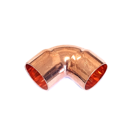 Коліно мідне під пайку ВВ дві муфти 15 90° UniDim