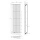 Радиатор вертикальный NAVIN Ellipse 480х1800-8, anticor, белый