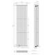 Радиатор вертикальный NAVIN Ellipse Double 480x1800-8 anticor белый