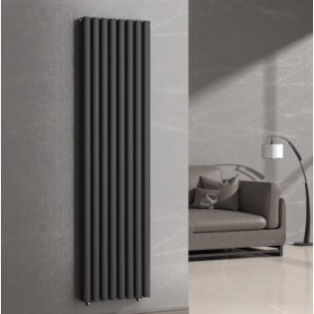Радиатор вертикальный NAVIN Ellipse Double 480x1800-8 anticor черный Радиатор вертикальный NAVIN Ellipse Double 480x1800-8 anticor черный