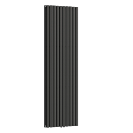 Радиатор вертикальный NAVIN Ellipse Double 600x1800-10 anticor черный, нижнее 50 мм