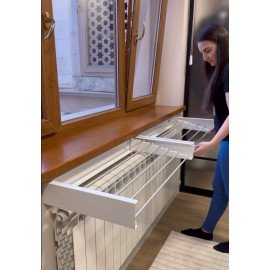 Сушарка для білизни NAVIN LinoFlat 80 мм біла