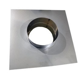 Дахове перекриття для димоходу 90° з нержавіючої сталі Ø 100 мм товщина стінки 0,5 мм сталь AISI304