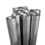 Труба димохідна з нержавіючої сталі AISI-321 одностіна 0,8 мм