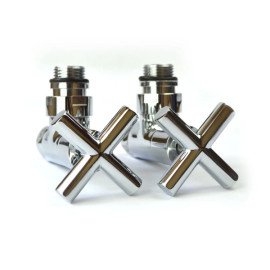 Кран для полотенцесушителя хромированный RAFTEC 1/2"х1/2" 2 шт