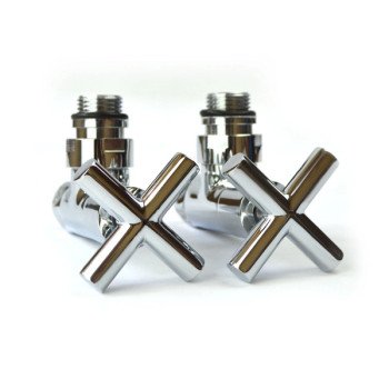 Кран для полотенцесушителя хромированный RAFTEC 1/2"х1/2" 2 шт