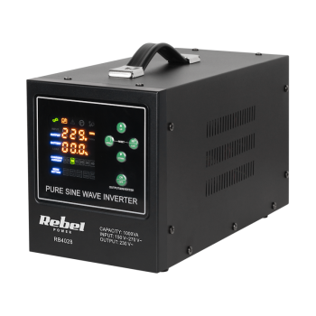 Источник бесперебойного питания чистый синус Rebel POWER-1000-LFP4 12/230V, 700Вт/1000ВА, 20A, LiFePO4