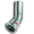 Колено стальное оцинкованное пресс-пресс ВН SANHA-THERM Ø 22 x 45° (12404022)