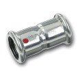 Муфта стальная оцинкованная пресс-пресс  ВВ SANHA-THERM Ø35 (12427035)