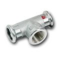 Тройник стальной оцинкованный пресс-резьба-пресс ВВВ SANHA-THERM Ø15x1/2x15 (124130G1512)