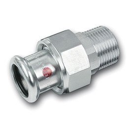 Американка стальная оцинкованная пресс-резьба ВН SANHA-THERM Ø15x1/2 (124333G1512)