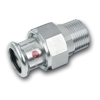 Американка стальная оцинкованная пресс-резьба ВН SANHA-THERM Ø15x1/2 (124333G1512)