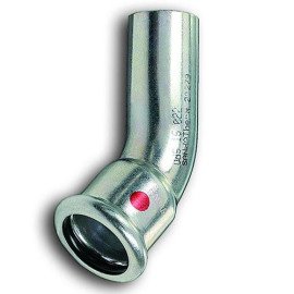 Колено стальное оцинкованное пресс-пресс ВН SANHA-THERM Ø 22 x 45° (12404022)