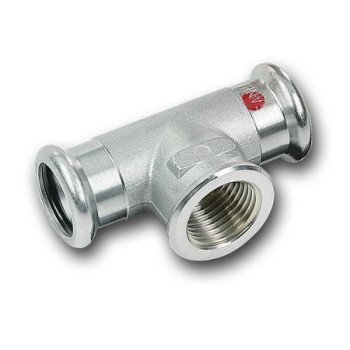 Тройник стальной оцинкованный пресс-резьба-пресс ВВВ SANHA-THERM Ø15x1/2x15 (124130G1512) Тройник стальной оцинкованный пресс-резьба-пресс ВВВ SANHA-THERM Ø15x1/2x15 (124130G1512)
