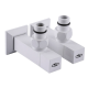 Кран для полотенцесушителя угловой удлиненный SOLOMON CUBE WHITE 1/2"х1/2" 2 шт Кран для полотенцесушителя угловой удлиненный SOLOMON CUBE WHITE 1/2"х1/2" 2 шт