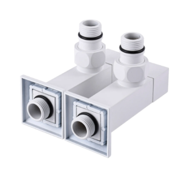 Кран для полотенцесушителя угловой удлиненный SOLOMON CUBE WHITE 1/2"х1/2" 2 шт Кран для полотенцесушителя угловой удлиненный SOLOMON CUBE WHITE 1/2"х1/2" 2 шт