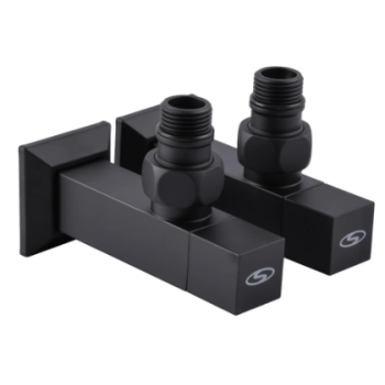 Кран для полотенцесушителя угловой удлиненный SOLOMON CUBE BLACK 1/2"х1/2" 2 шт Кран для полотенцесушителя угловой удлиненный SOLOMON CUBE BLACK 1/2"х1/2" 2 шт