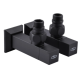 Кран для полотенцесушителя угловой удлиненный SOLOMON CUBE BLACK 1/2"х1/2" 2 шт Кран для полотенцесушителя угловой удлиненный SOLOMON CUBE BLACK 1/2"х1/2" 2 шт