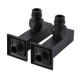 Кран для полотенцесушителя угловой удлиненный SOLOMON CUBE BLACK 1/2"х1/2" 2 шт Кран для полотенцесушителя угловой удлиненный SOLOMON CUBE BLACK 1/2"х1/2" 2 шт