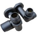 Кран для полотенцесушителя под ТЭН угловой удлиненный черный SOLOMON 1/2"х1/2" 2 шт