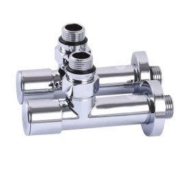 Кран для полотенцесушителя хромированный угловой удлиненный SOLOMON CHROM 1/2"х1/2" 2 шт Кран для полотенцесушителя хромированный угловой удлиненный SOLOMON CHROM 1/2"х1/2" 2 шт