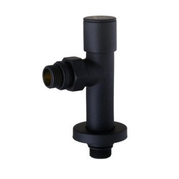 Кран для полотенцесушителя черный угловой удлиненный SOLOMON BLACK 1/2"х1/2" 2 шт Кран для полотенцесушителя черный угловой удлиненный SOLOMON BLACK 1/2"х1/2" 2 шт