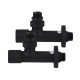 Кран для полотенцесушителя черный угловой удлиненный SOLOMON BLACK 1/2"х1/2" 2 шт Кран для полотенцесушителя черный угловой удлиненный SOLOMON BLACK 1/2"х1/2" 2 шт