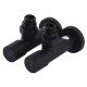 Кран для полотенцесушителя черный угловой удлиненный SOLOMON BLACK 1/2"х1/2" 2 шт Кран для полотенцесушителя черный угловой удлиненный SOLOMON BLACK 1/2"х1/2" 2 шт