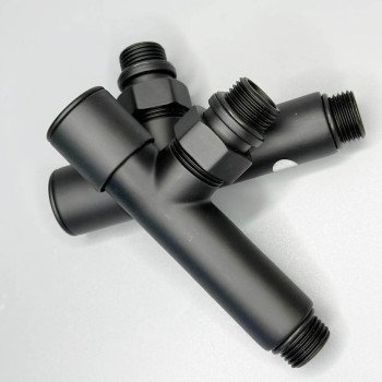 Кран для полотенцесушителя черный угловой удлиненный SOLOMON BLACK 1/2"х1/2" 2 шт Кран для полотенцесушителя черный угловой удлиненный SOLOMON BLACK 1/2"х1/2" 2 шт