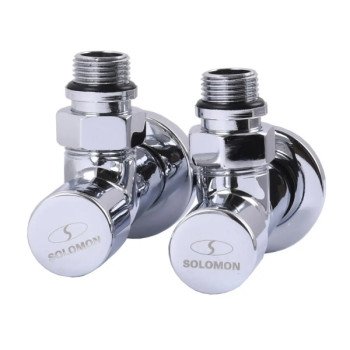Кран для полотенцесушителя хромированный угловой удлиненный SOLOMON CHROM 1/2"х1/2" 2 шт Кран для полотенцесушителя хромированный угловой удлиненный SOLOMON CHROM 1/2"х1/2" 2 шт