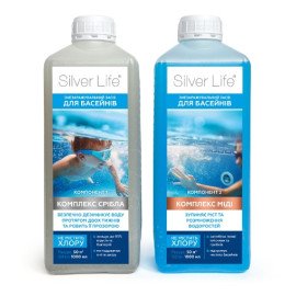 Комплекс бактерицидный для бассейнов 50 м. куб. СВОД Silver Life 2*1000 мл Комплекс бактерицидный для бассейнов 50 м. куб. СВОД Silver Life 2*1000 мл