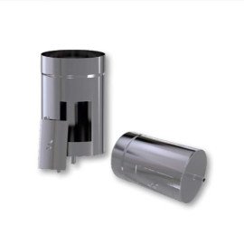 Ревізія з внутрішнім лючком и конденсатовідводом з нержавіючої сталі Ø 110 мм товщина стінки 0,5 мм сталь AISI304