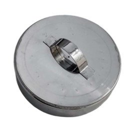 Лючок (заглушка) для димоходу з нержавіючої сталі Ø 100 мм товщина стінки 0,5 мм сталь AISI304